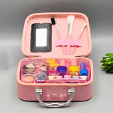 Kids Mermaid Makeup Kit in Glitter Case - All-in-One Pretend Play Beauty Set with Washable Makeup & Nail Art for Girls